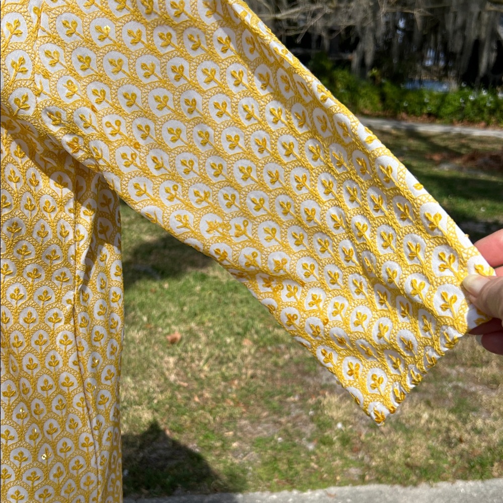 Yellow Embroidered Sequin Whatever - image 5
